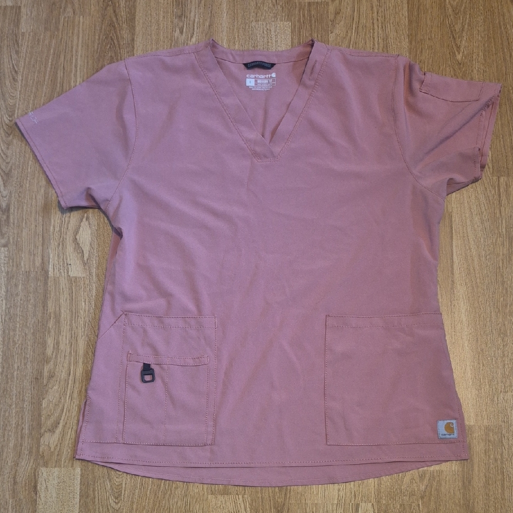 Carhartt Mauve V-Neck Scrub Top